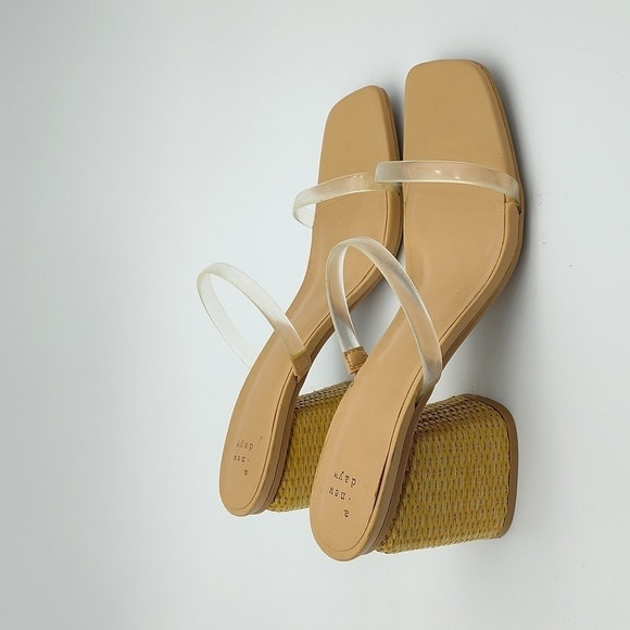 New A New Day Clear Strappy Slip-on Heel - Picture 2 of 9